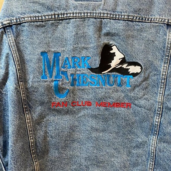 International Denim Other - Adult Men XL /TG Vintage Mark Chesnutt Fan Club Member Denim Jean Jacket
